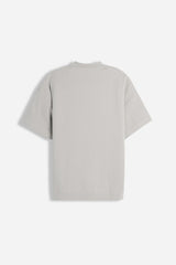 T-SHIRT SCOLLO A V OVER FIT GRIGIO