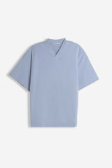 T-SHIRT SCOLLO A V OVER FIT POLVERE