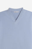 T-SHIRT SCOLLO A V OVER FIT POLVERE