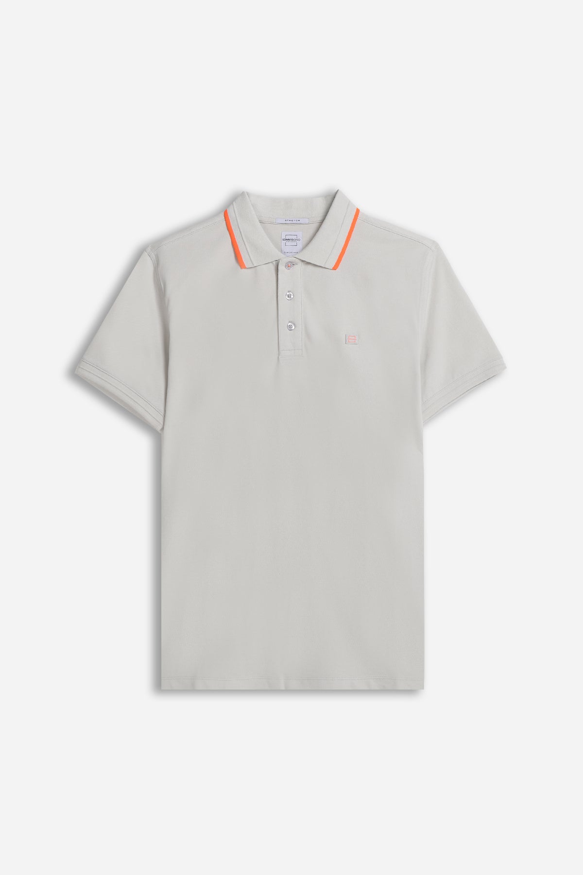 POLO BASIC STRETCH GRIGIO CHIARO