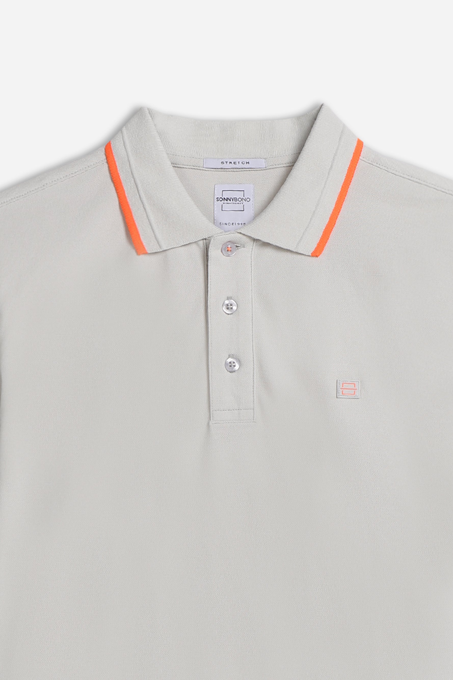 POLO BASIC STRETCH GRIGIO CHIARO