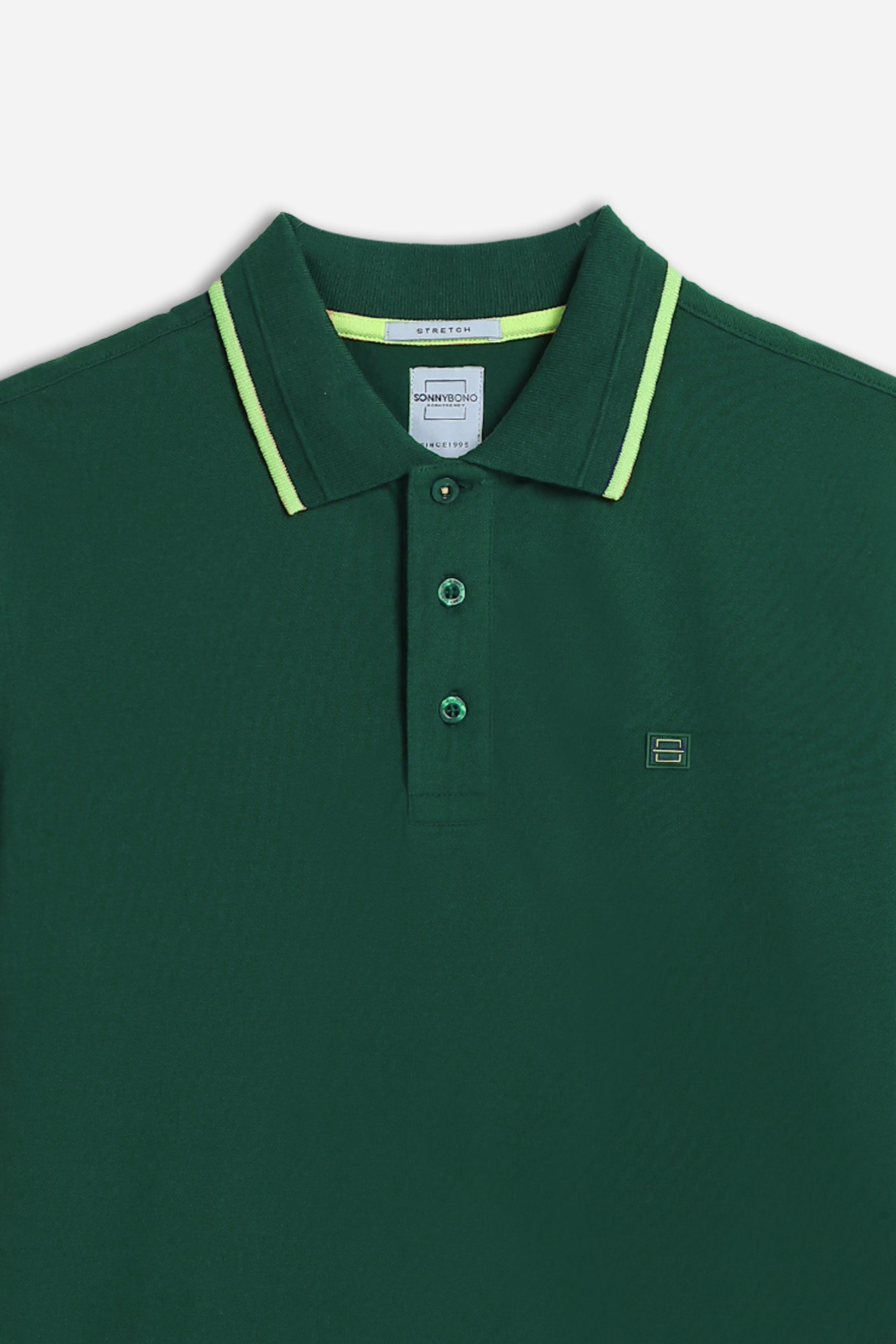 POLO BASIC STRETCH VERDE BOSCO