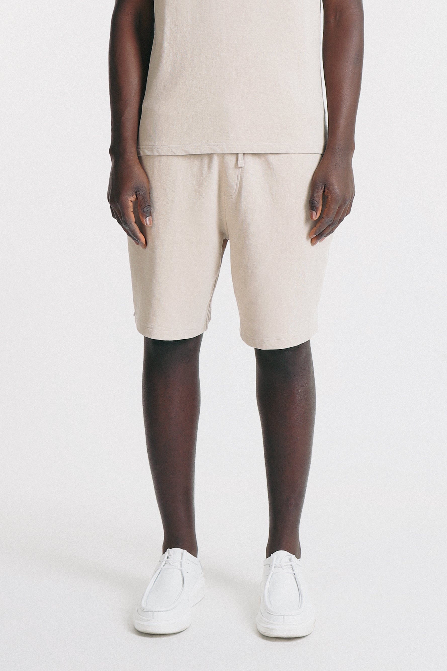 BERMUDA EFFETTO LINO IN SLUB BEIGE