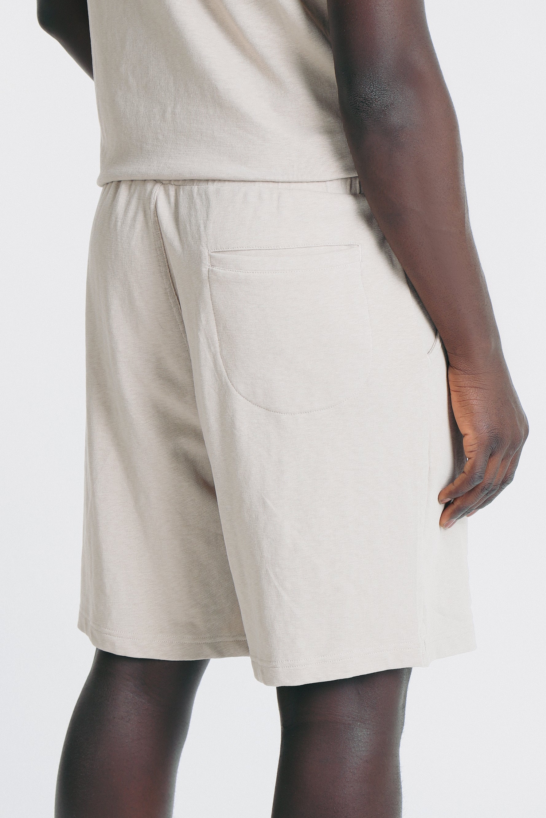 BERMUDA EFFETTO LINO IN SLUB BEIGE