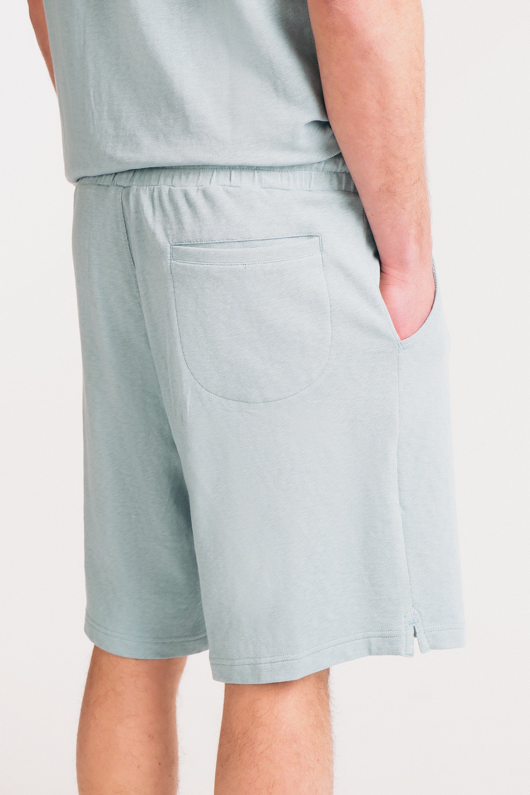 BERMUDA EFFETTO LINO IN SLUB POLVERE
