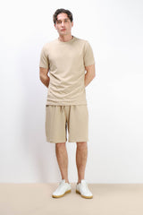 BERMUDA SLUB EFFETTO LINO BEIGE