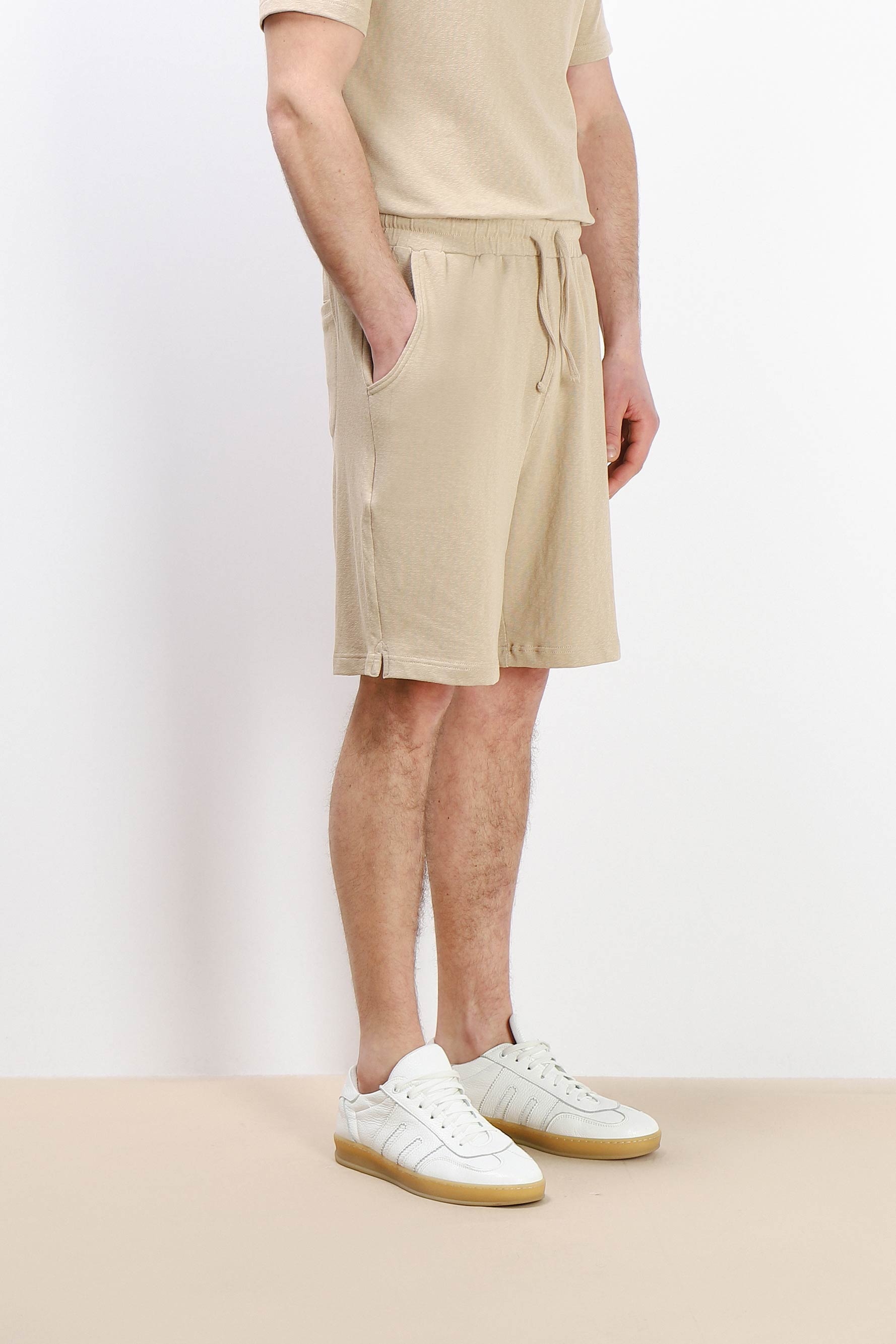 BERMUDA SLUB EFFETTO LINO BEIGE