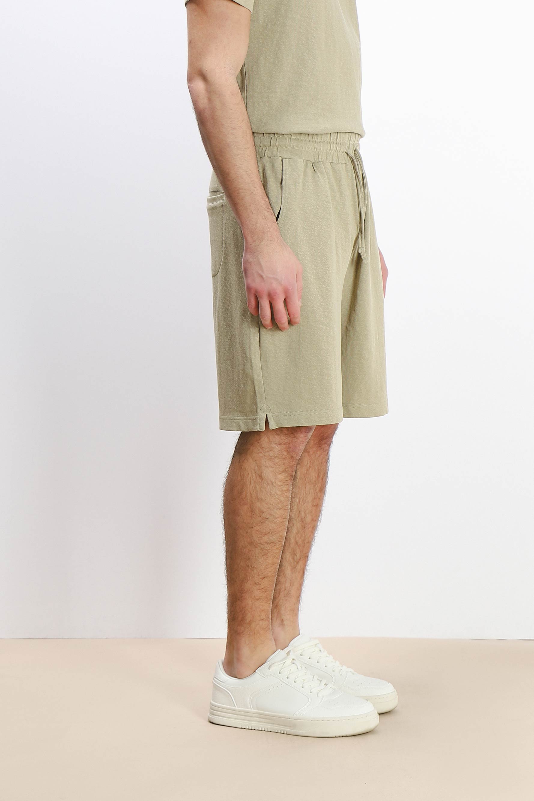BERMUDA SLUB EFFETTO LINO KAKI
