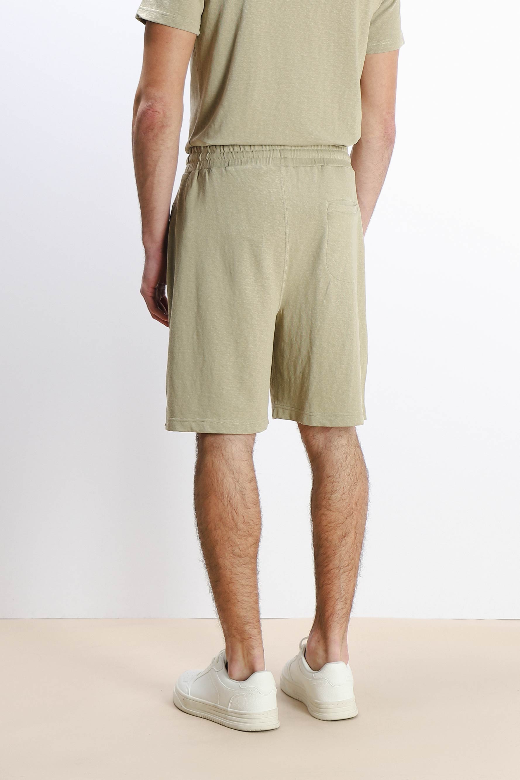 BERMUDA SLUB EFFETTO LINO KAKI