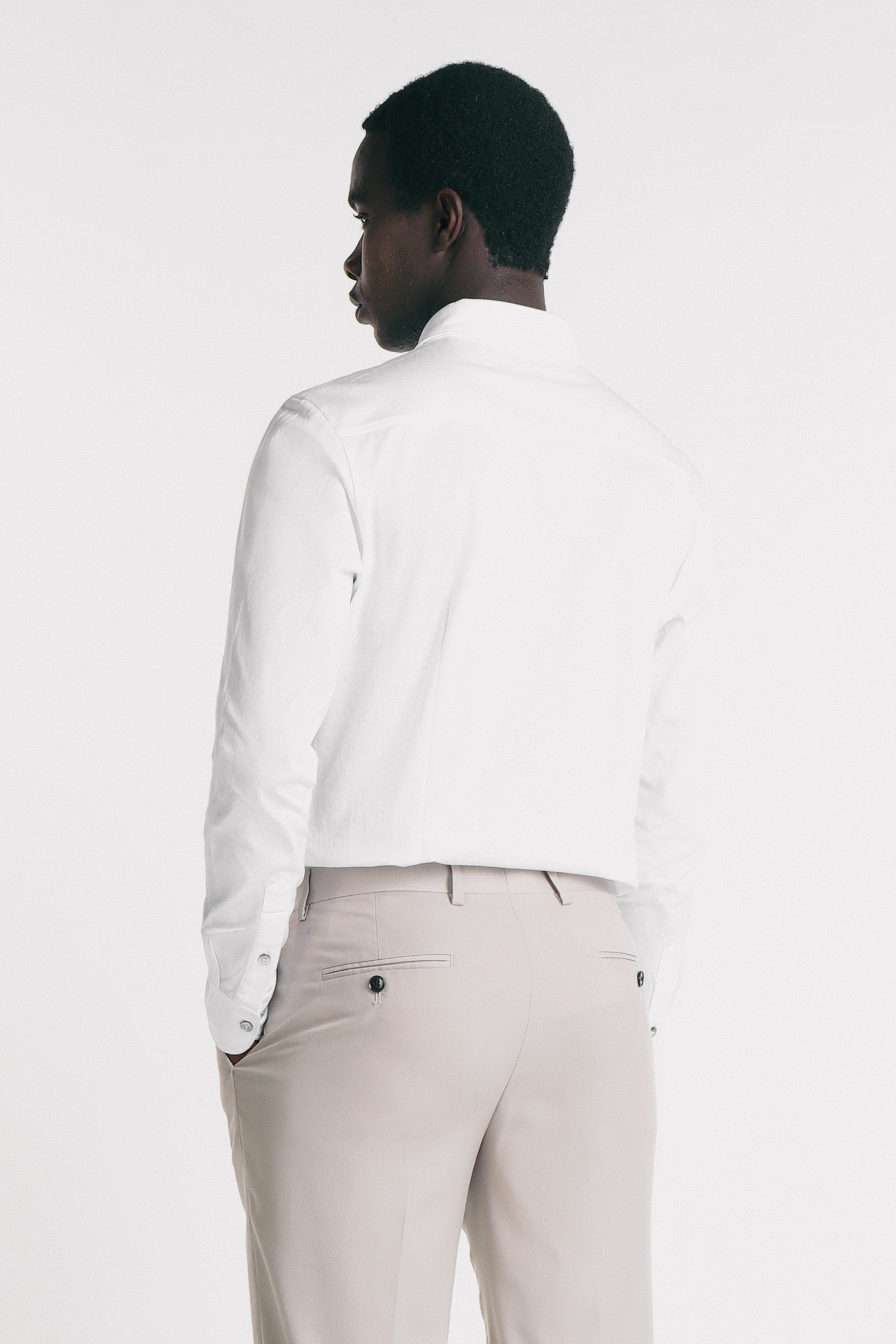 CAMICIA IN JERSEY MERCERIZZATO BIANCO