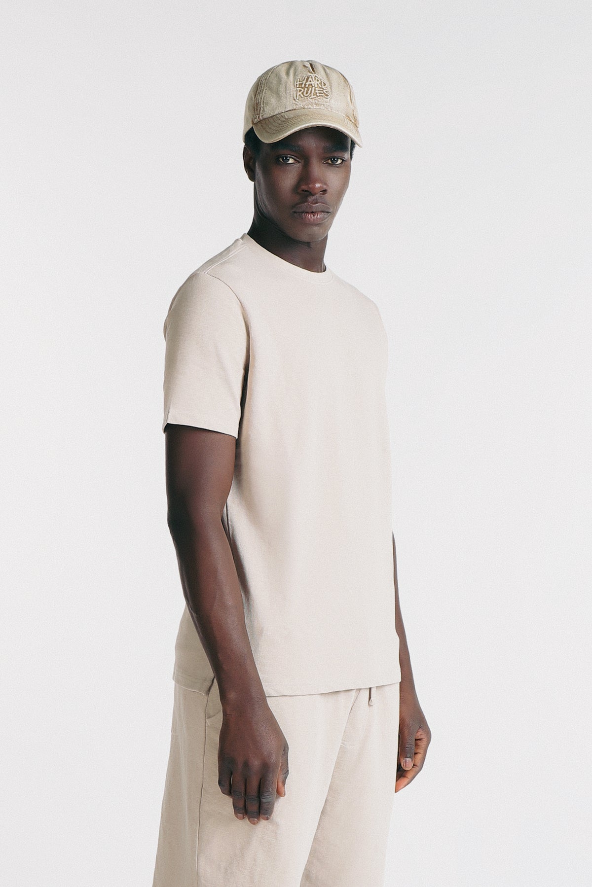 T-SHIRT SLUB EFFETTO LINO BEIGE