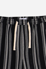 BERMUDA FANTASIA RIGHE CON COULISSE F NERO