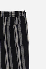 BERMUDA FANTASIA RIGHE CON COULISSE F NERO