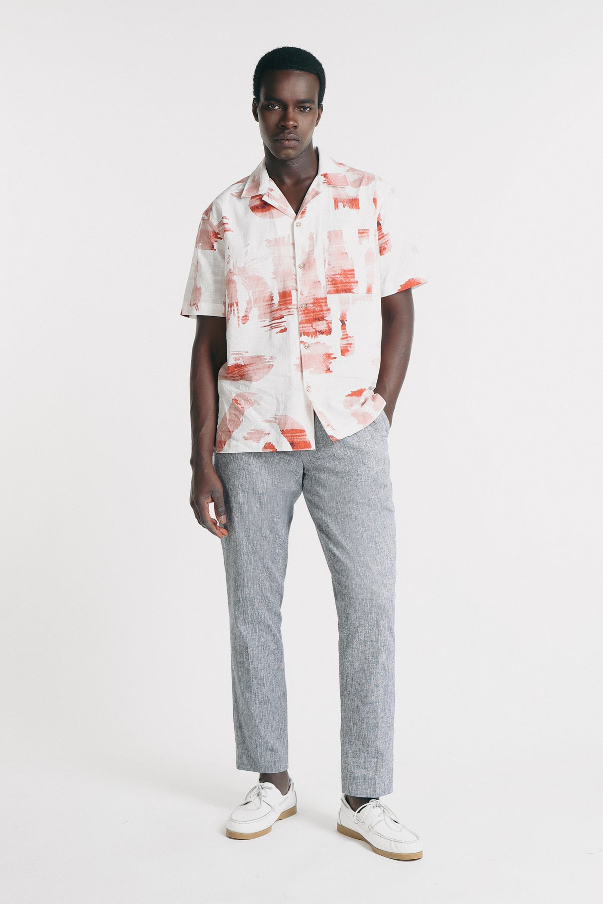 CAMICIA COLLO BOWLING IN SLUB F COCCIO