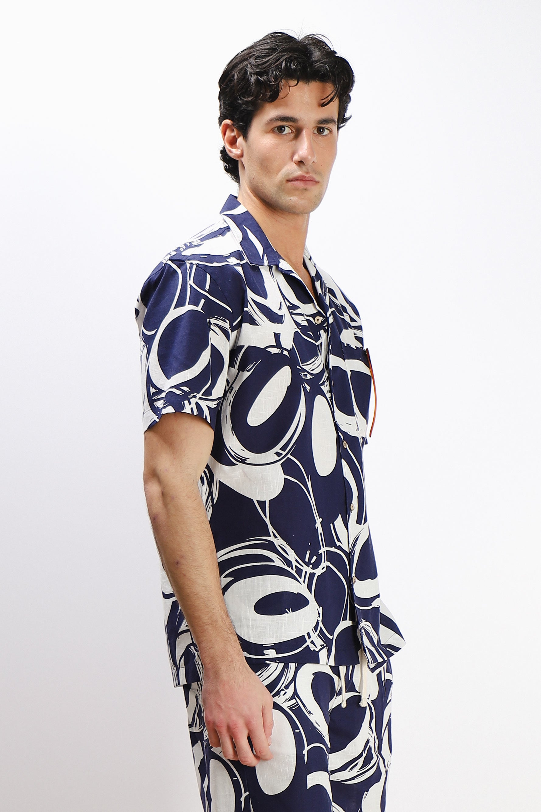 CAMICIA COLLO BOWLING MEZZA MANICA CON TASCHINO BLUETTE