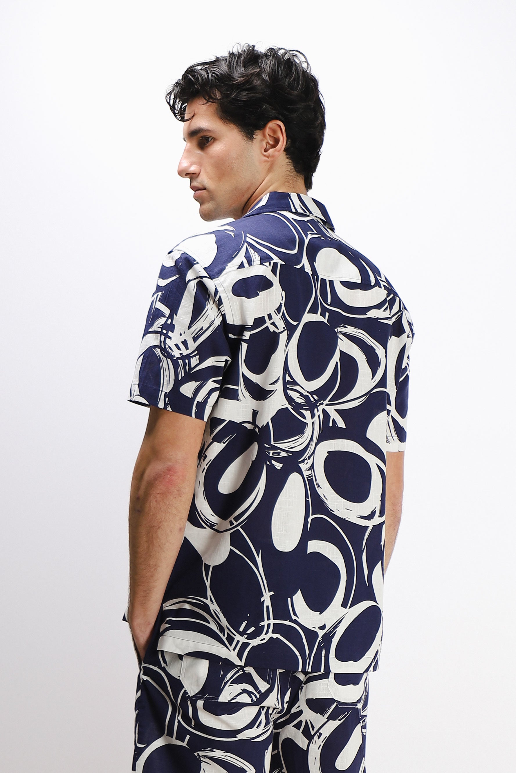 CAMICIA COLLO BOWLING MEZZA MANICA CON TASCHINO BLUETTE