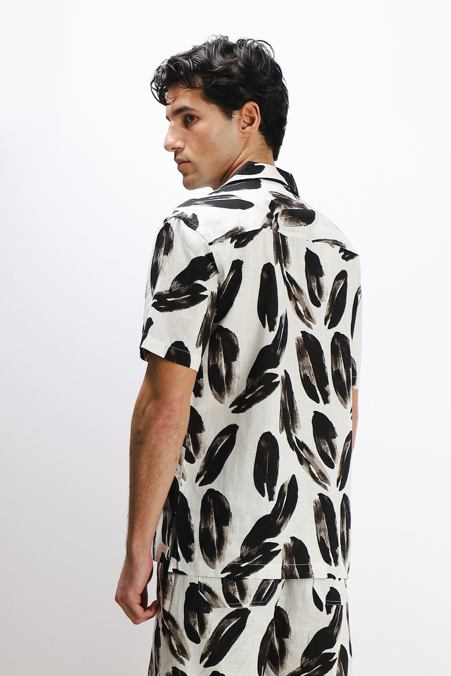 CAMICIA COLLO BOWLING MEZZA MANICA CON TASCHINO F BIANCO