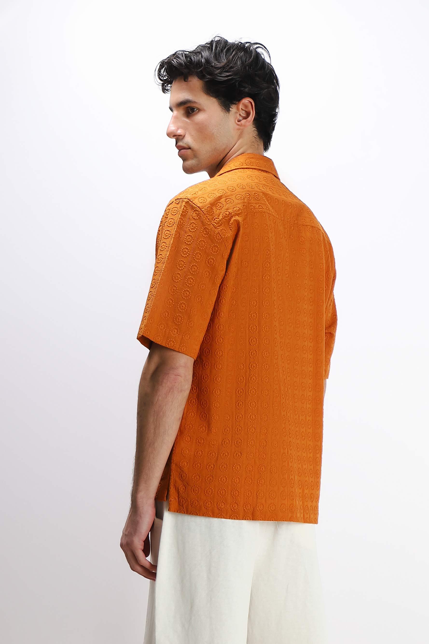 CAMICIA SAN GALLO MEZZA MANICA COGNAC