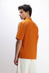 CAMICIA SAN GALLO MEZZA MANICA COGNAC