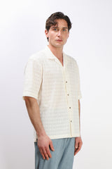 CAMICIA SAN GALLO MEZZA MANICA ECRU