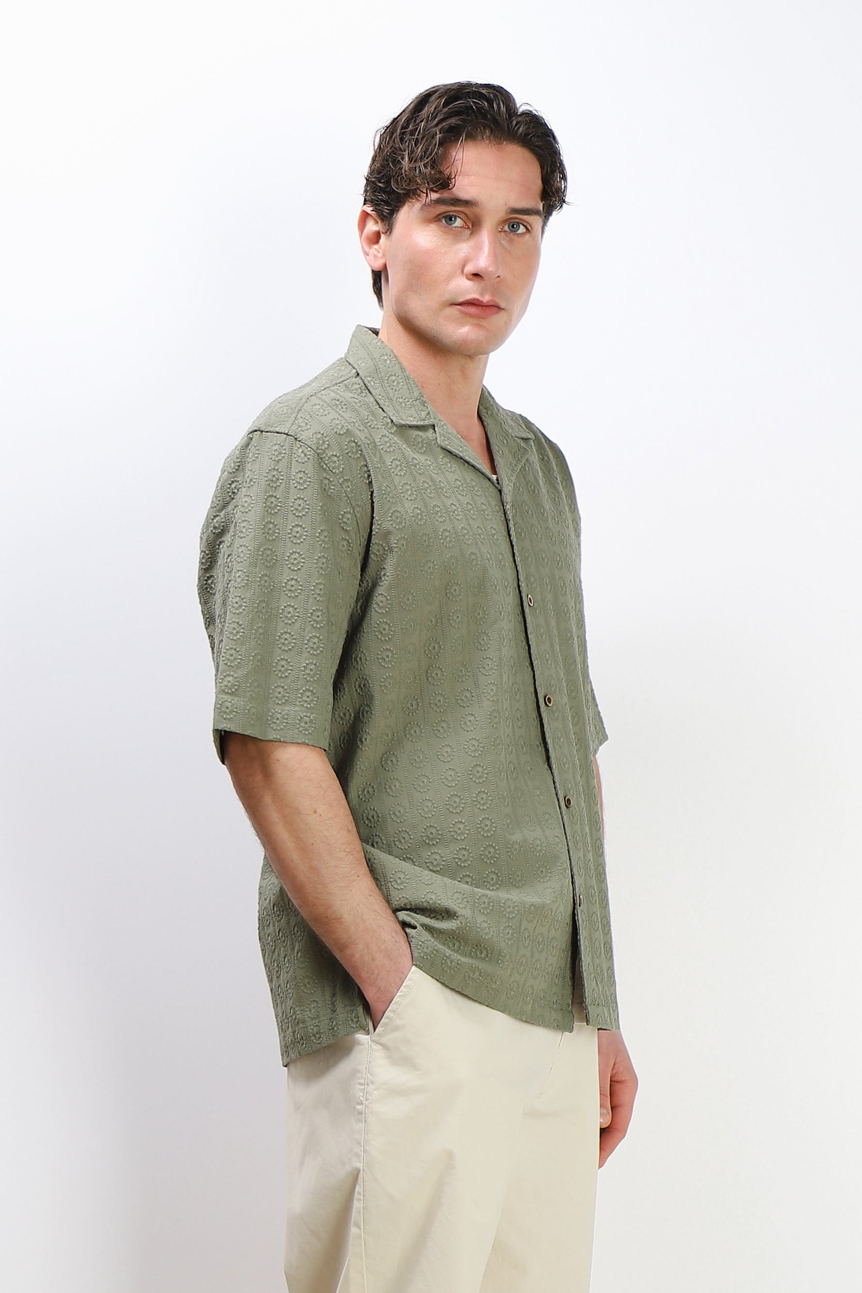 CAMICIA SAN GALLO MEZZA MANICA VERDE MILITARE