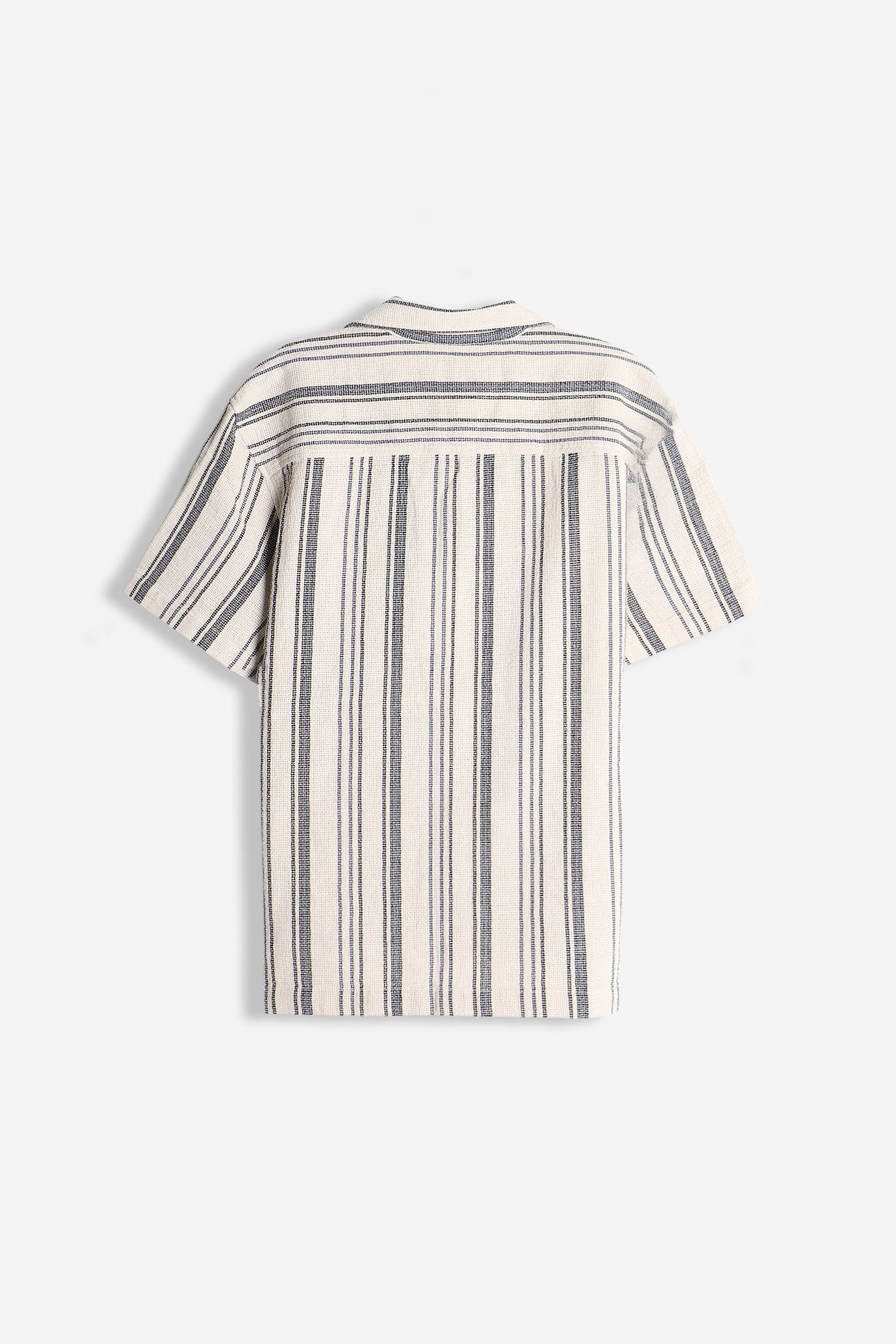 CAMICIA FANTASIA RIGHE MEZZA MANICA F-BEIGE