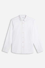 CAMICIA IN COTONE SLUB BIANCO