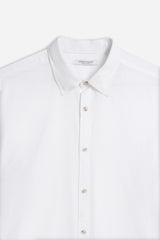 CAMICIA IN COTONE SLUB BIANCO