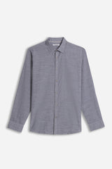 CAMICIA IN COTONE SLUB BLEU