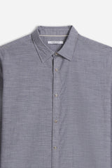 CAMICIA IN COTONE SLUB BLEU