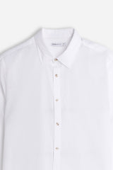 CAMICIA COTONE SLUB BIANCO
