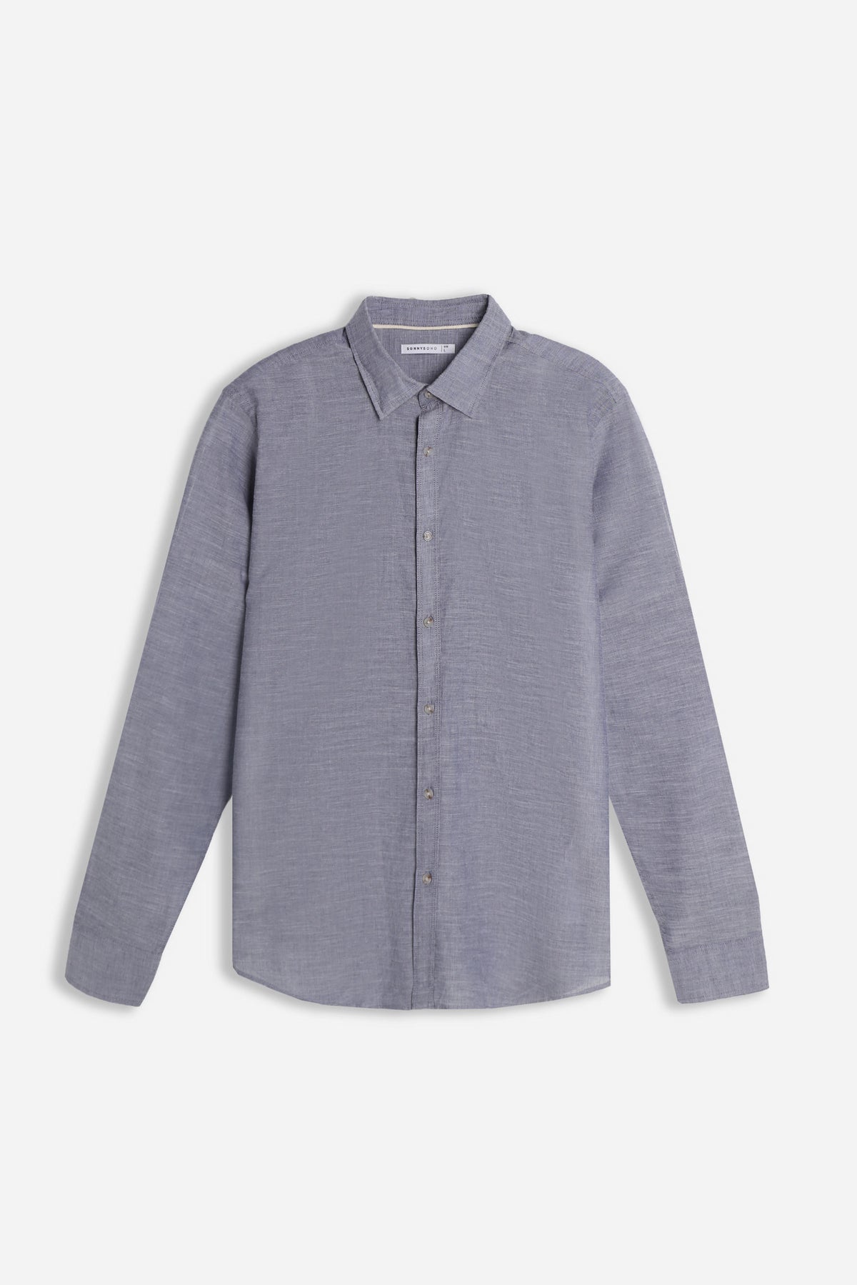 CAMICIA COTONE SLUB BLEU