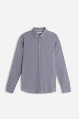 CAMICIA COTONE SLUB BLEU