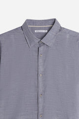 CAMICIA COTONE SLUB BLEU