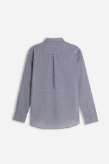 CAMICIA COTONE SLUB BLEU