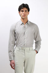 CAMICIA COTONE SLUB BEIGE