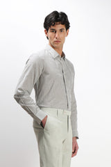 CAMICIA COTONE SLUB BEIGE