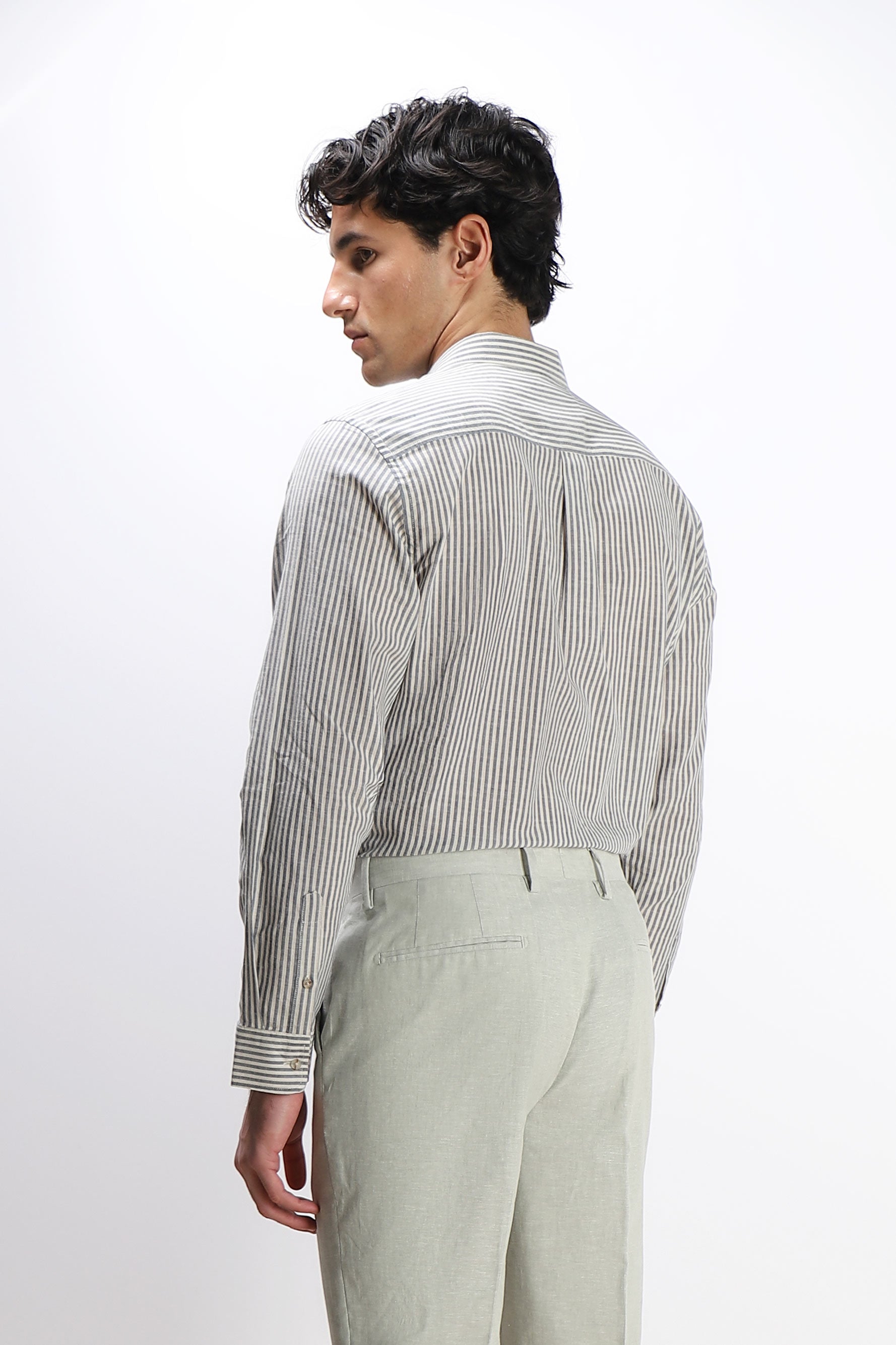 CAMICIA COTONE SLUB BEIGE