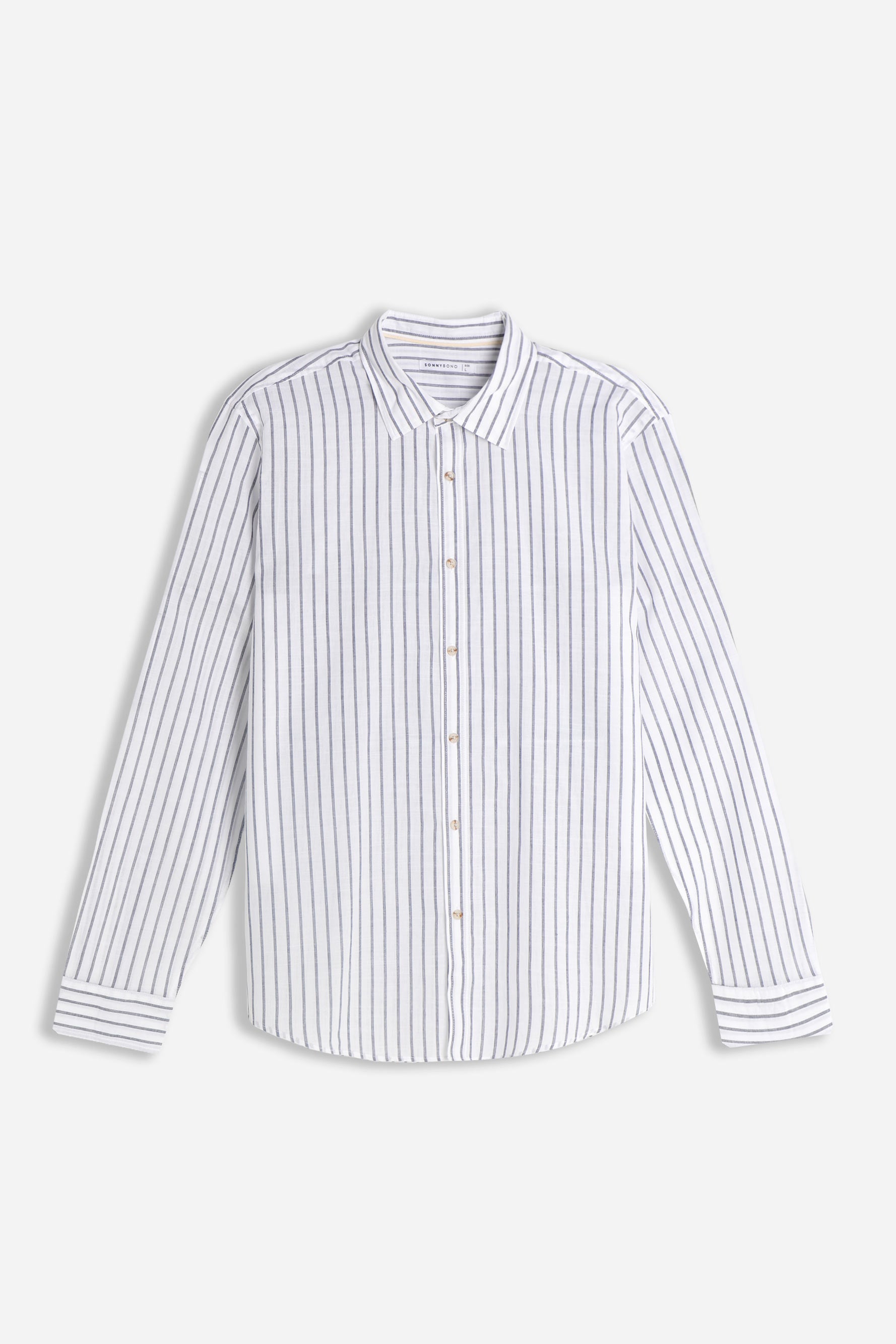 CAMICIA COTONE SLUB F BLU