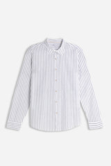 CAMICIA COTONE SLUB F BLU