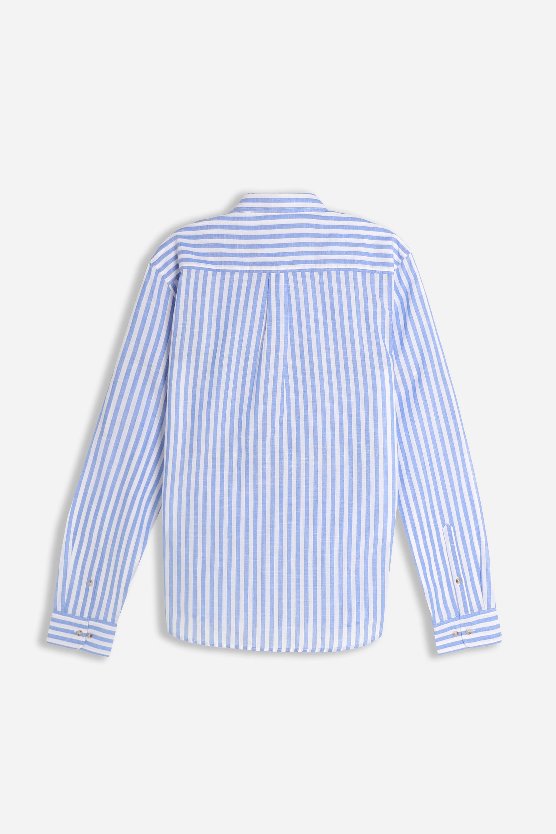 CAMICIA COTONE SLUB CELESTE