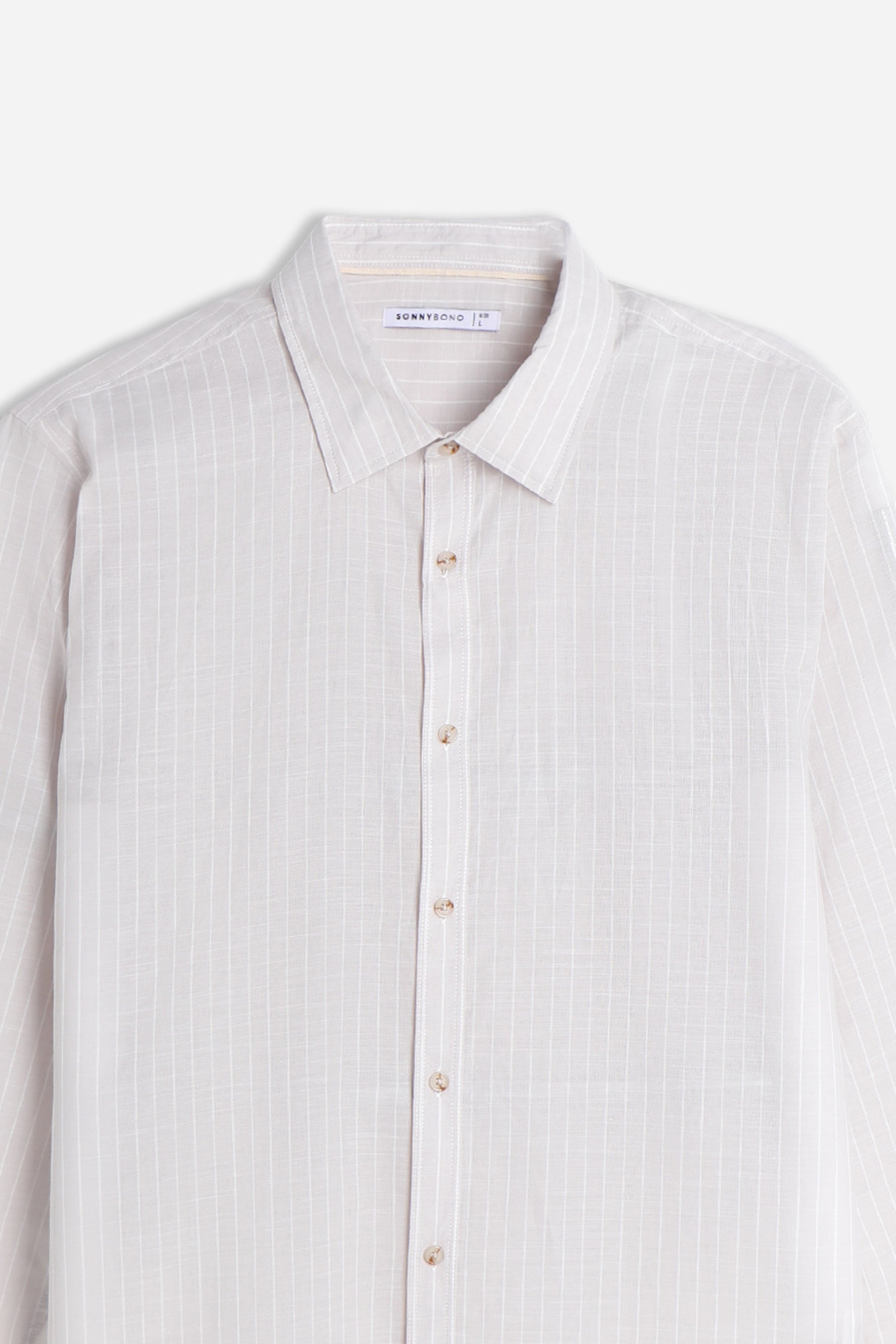 CAMICIA COTONE SLUB GRIGIO