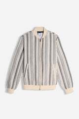 GIUBBOTTO BOMBER MISTO LINO F-BEIGE