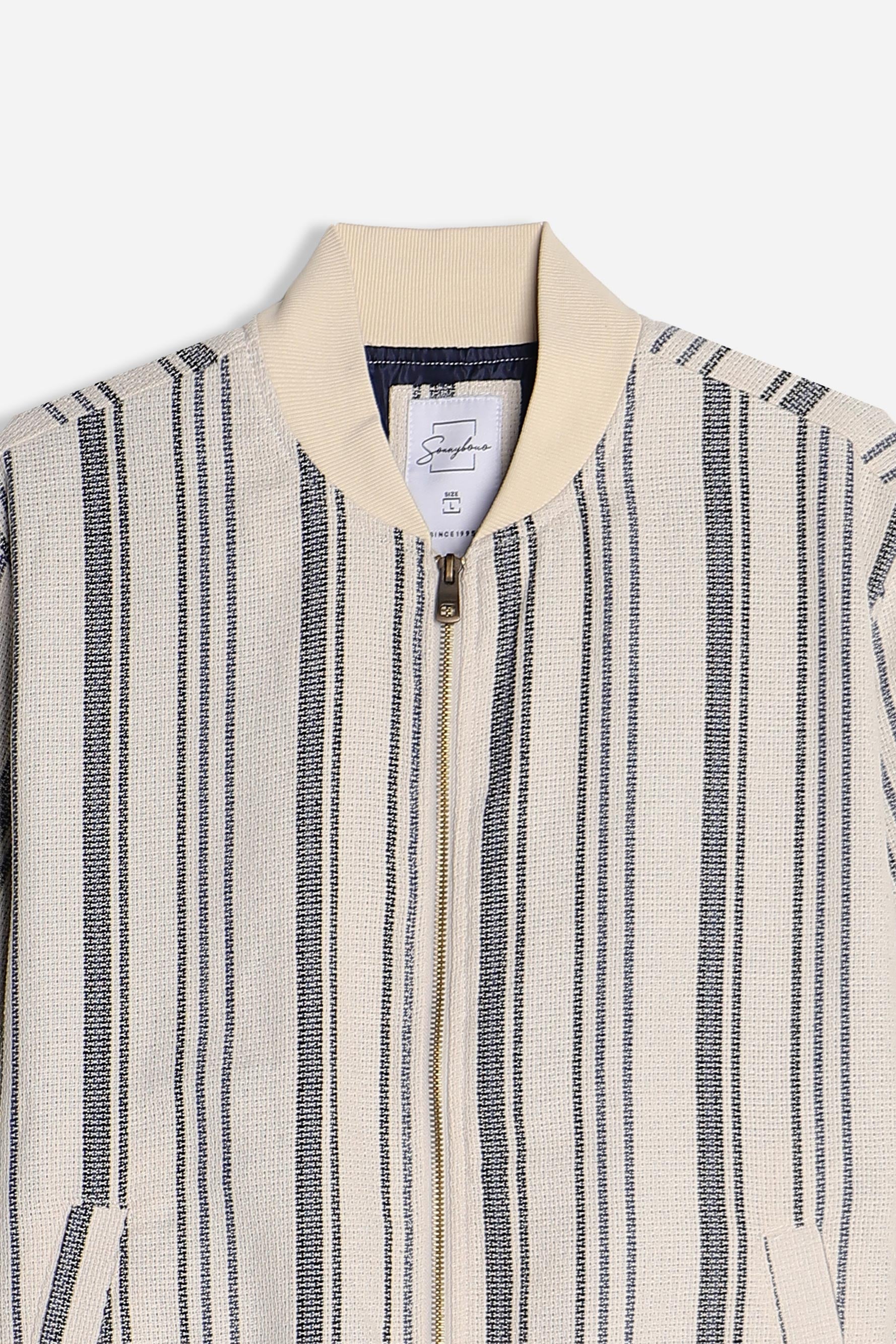 GIUBBOTTO BOMBER MISTO LINO F-BEIGE