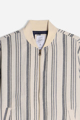 GIUBBOTTO BOMBER MISTO LINO F-BEIGE