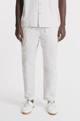 PANTALONE IN SLUB EFFETTO LINO FANGO
