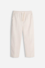 PANTALONE CON COULISSE FANTASIA RIGHE F ECRU