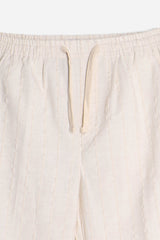 PANTALONE CON COULISSE FANTASIA RIGHE F ECRU