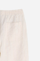 PANTALONE CON COULISSE FANTASIA RIGHE F ECRU