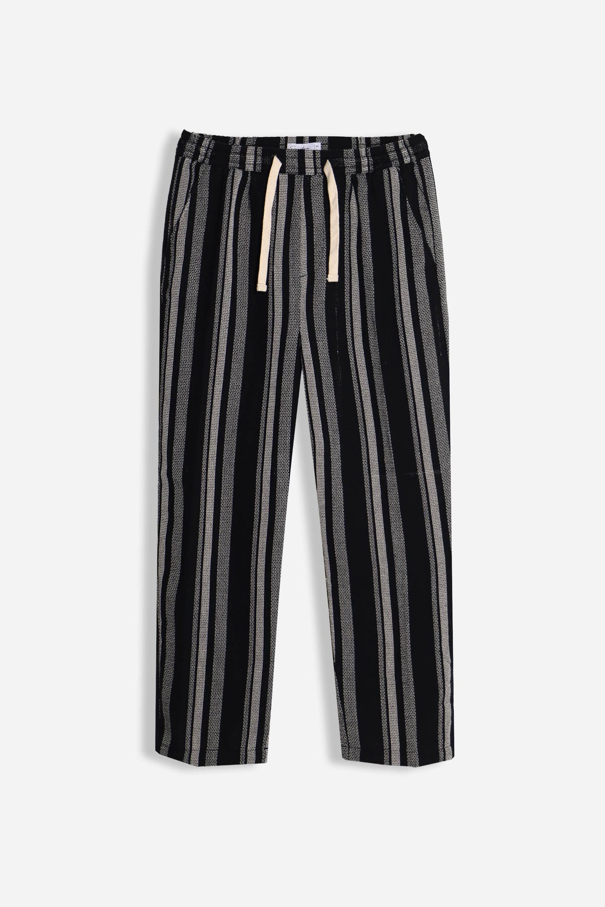 PANTALONE CON COULISSE FANTASIA RIGHE F NERO